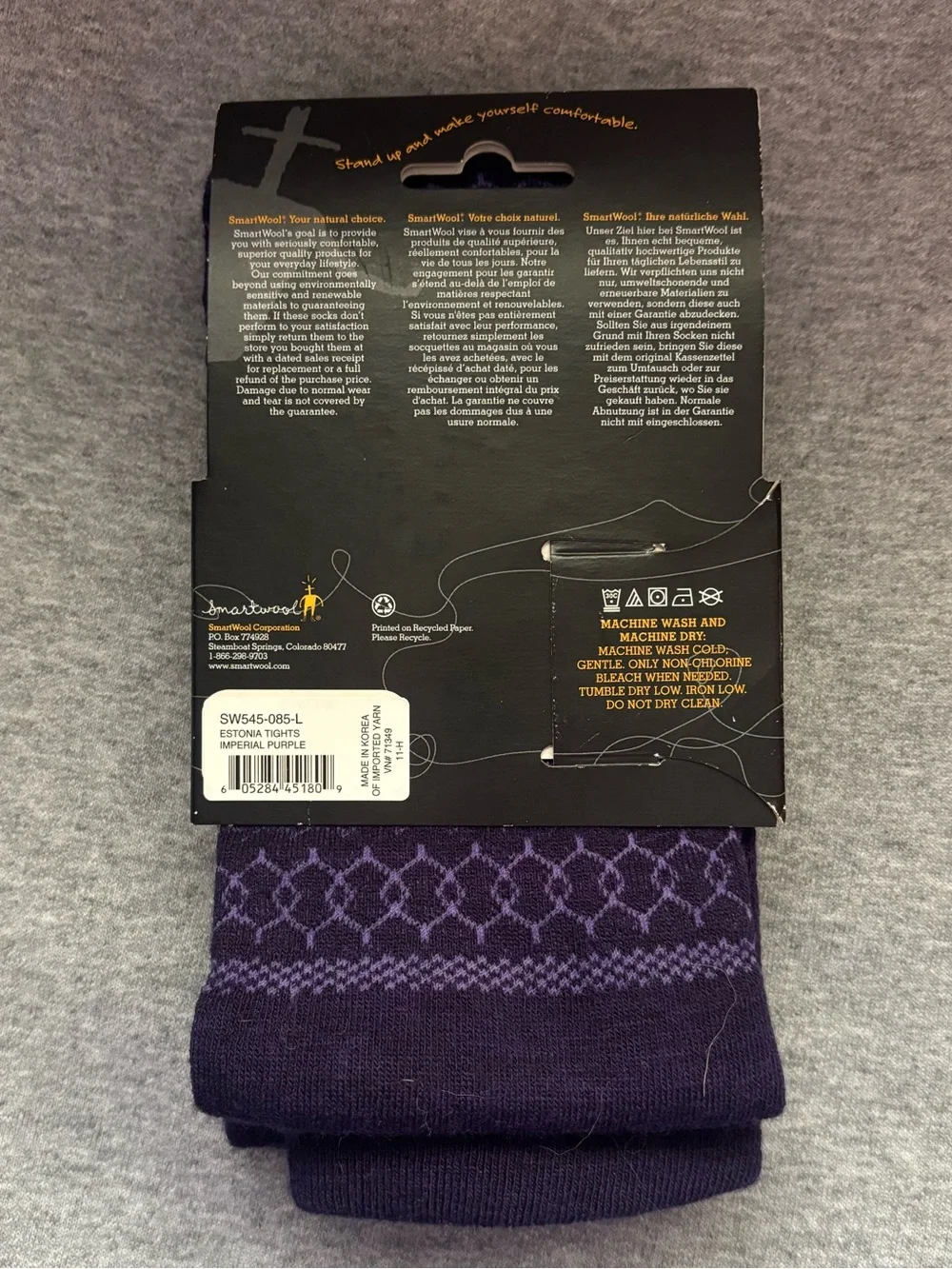 Smartwool Wool blend Estonia Tights in Purple